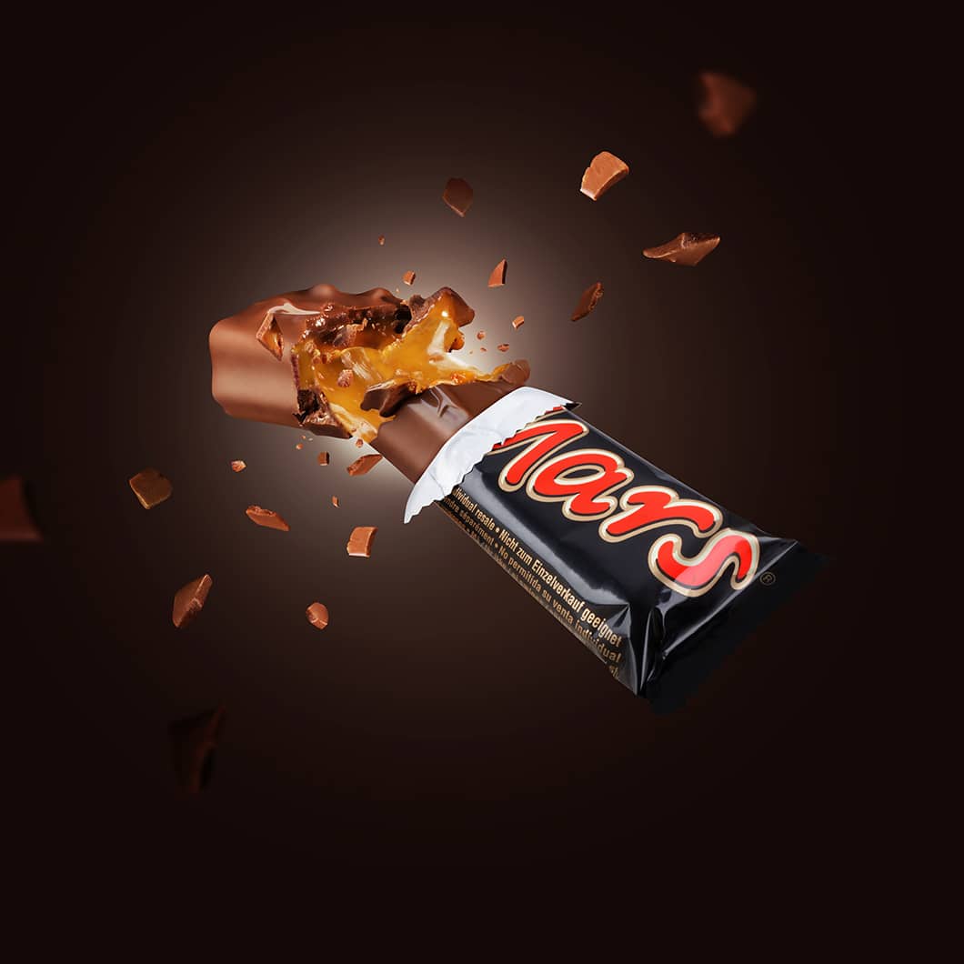 Barre chocolat Mars éclatée